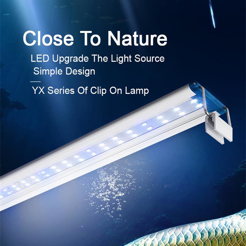 Aquarium Planted Tank Light - Lámpara extensible impermeable con clip para