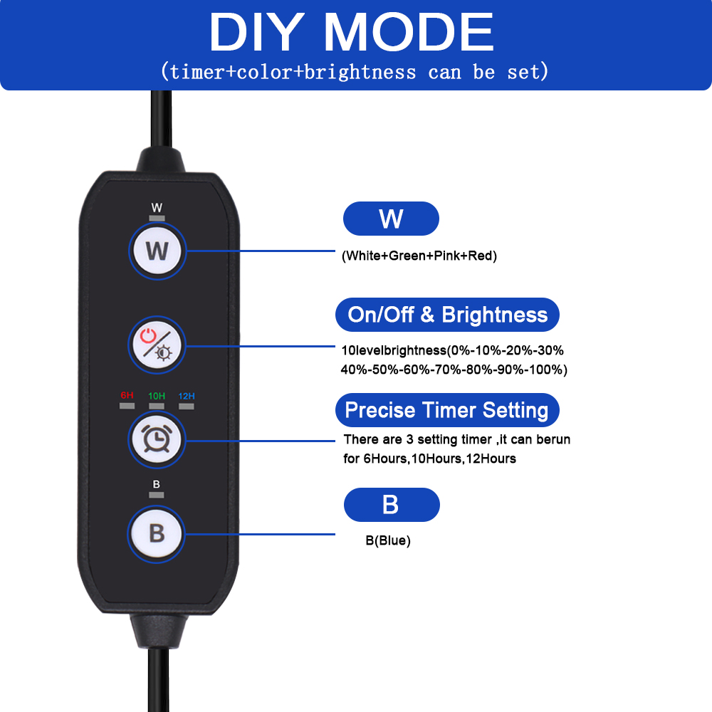 Luz LED de espectro completo p - Aquarium Planted Tank Light reseña y precio