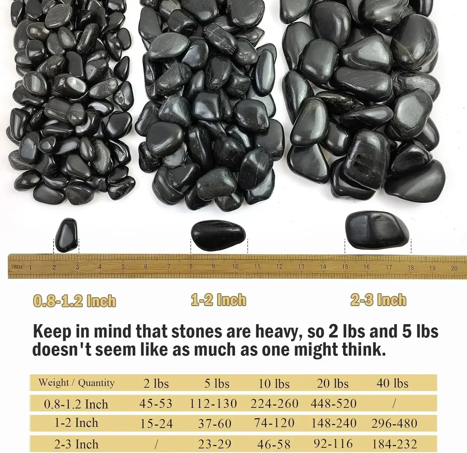 40 libras de rocas negras de r - Aquarium Planted Fish reseña y precio