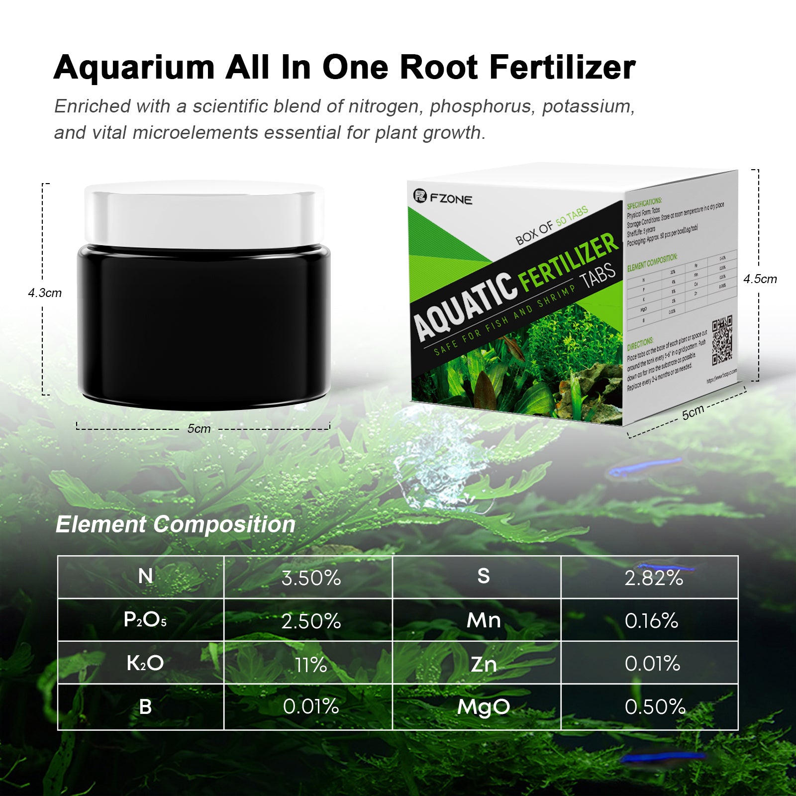 FZONE Root Tabs, Fertilizante  - Aquarium Plant Fertilizer reseña y precio