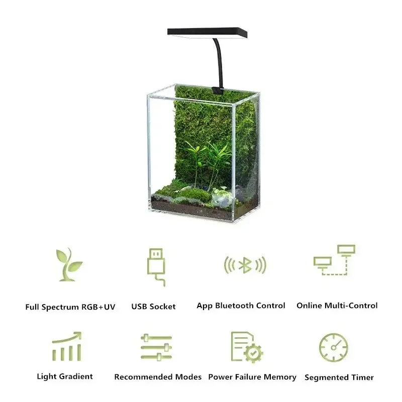 Lámpara LED de espectro comple - Aquarium Planted Tank Light reseña y precio