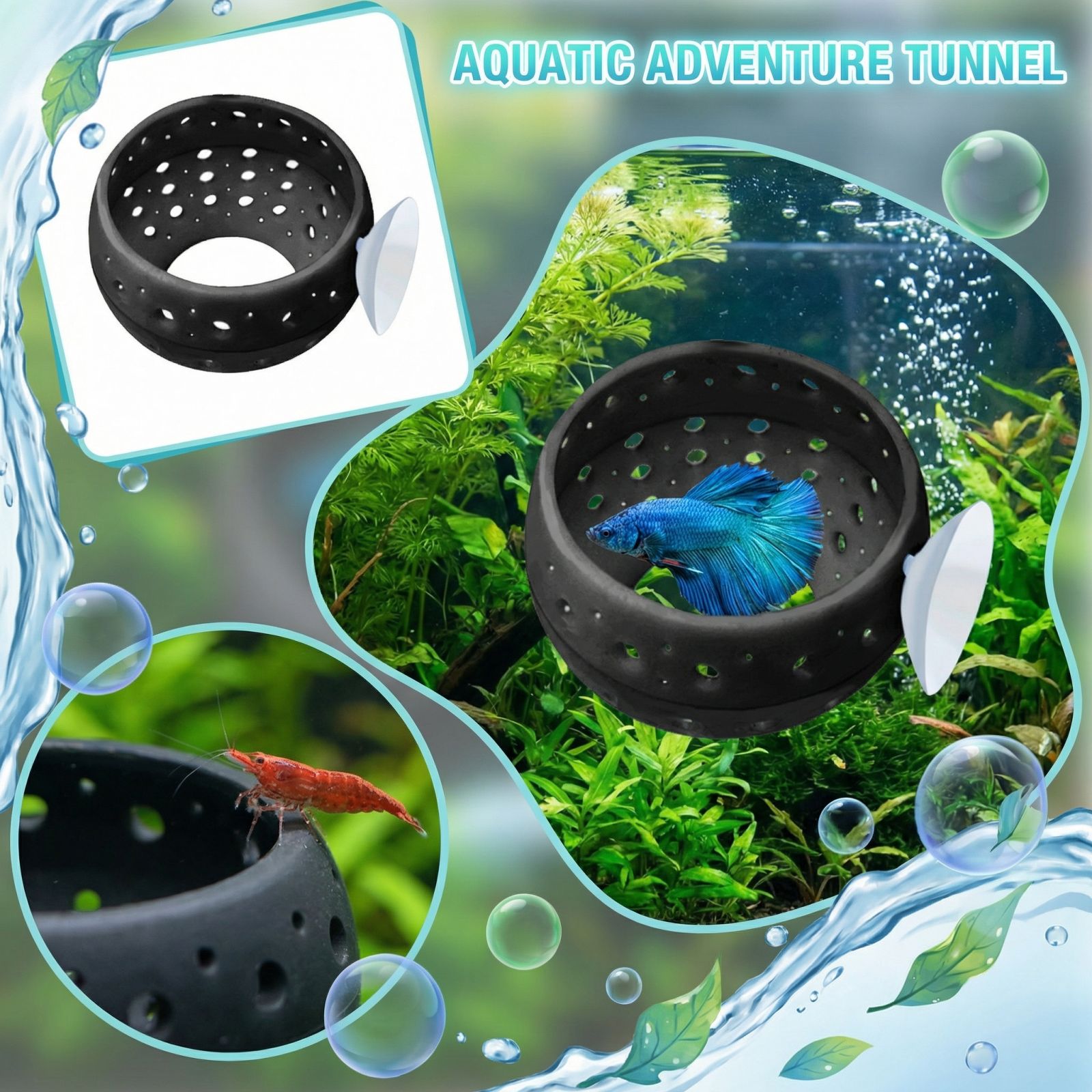Túnel Escondite para Peces Bet - Planted Aquarium Betta reseña y precio