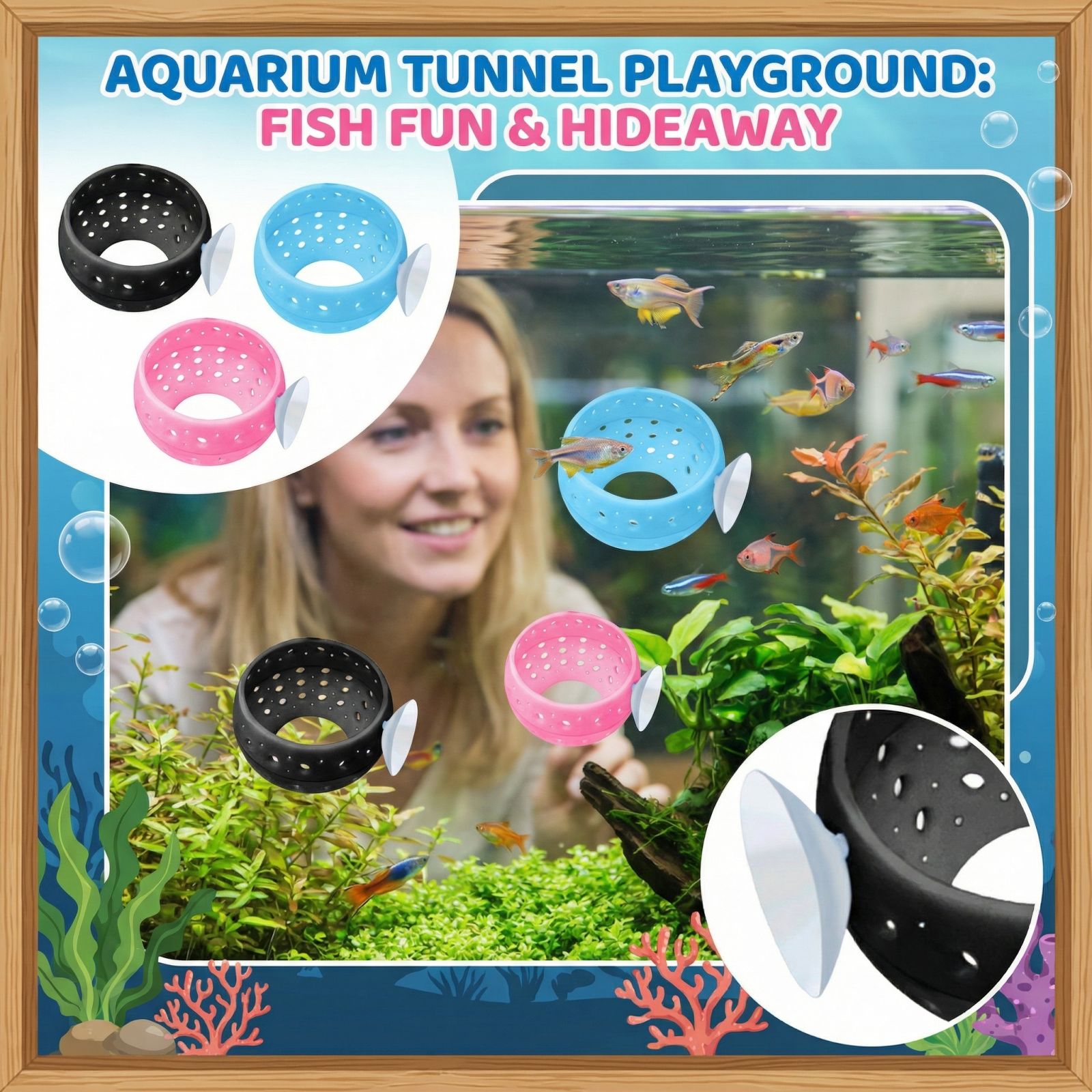 Túnel Escondite para Peces Bet - Planted Aquarium Betta reseña y precio